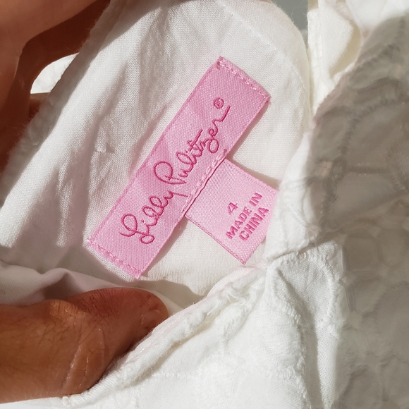 Lilly Pulitzer floral eyelet tank top - Picture 3 of 3